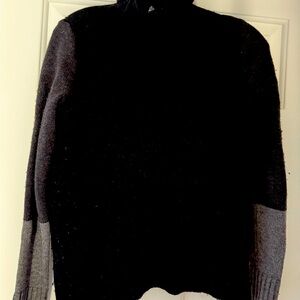 Black and Gray Turtleneck Sweater